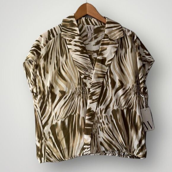 🎉5 for $40 🎉NWT Worthington Wrap Top Blouse Shirt Women Size M - Picture 1 of 5